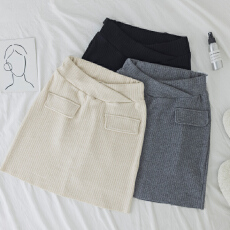 批发孕妇装秋装春秋新款秋季低腰裙子外穿怀孕半身裙秋季针织短裙潮妈