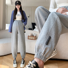 批发孕妇裤子春秋款外穿<b class='q'>运动裤</b>无托腹束脚休闲长裤秋季小个子卫裤秋装