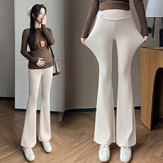 批发孕妇裤秋季外出低腰托腹裤网红喇叭裤小个子九分裤孕妇秋装<b class='q'>打底裤</b>