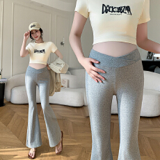 批发孕妇裤秋季外出低腰托腹裤网红喇叭裤小个子九分裤孕妇秋冬<b class='q'>打底裤</b>