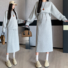 批发孕妇秋装套装时尚款2026新款网红卫衣中长款打底<b class='q'>裤子</b>两件套女