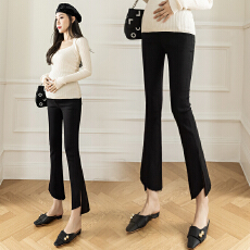 批发<b class='q'>孕妇</b><b class='q'>裤子</b>小个子九分裤夏季薄款高个子高腰弹力<b class='q'>修身</b>黑色显瘦喇叭裤