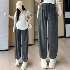 批发孕妇裤子春秋季新款糯米裤阔腿裤<b class='q'>哈伦</b>裤抽绳休闲外穿萝卜裤<b class='q'>长裤</b>