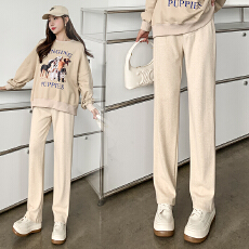 批发孕妇裤子春秋款外穿高个子直筒阔腿裤秋装秋季孕早期<b class='q'>打底</b><b class='q'>长裤</b>春秋