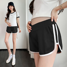 批发孕妇休闲运动短裤女夏季空气棉孕妇裤夏宽松阔腿打底裤夏装裤子