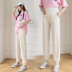 批发孕妇春夏季外穿薄款裤子冰丝裤<b class='q'>休闲</b>裤九分宽松大码<b class='q'>小脚裤</b>孕妇夏装