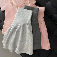 孕妇短裤夏季纯色低腰阔腿休闲裤子百搭宽松打底外穿运动空气棉裤