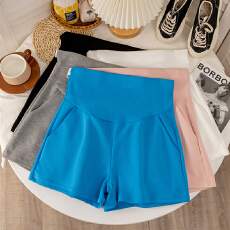 孕妇短裤夏季薄款外穿低腰阔腿休闲空气棉弹力裤子宽松打底运动裤