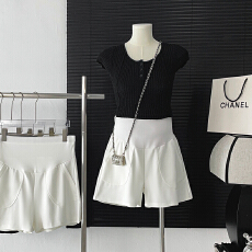 孕妇短裤夏季薄款外穿低腰阔腿休闲空气棉弹力裤子宽松打底运动裤