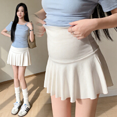 批发孕妇纯棉托腹裙夏装薄款a字防走光短裙夏季网球短裙孕妇半身裙