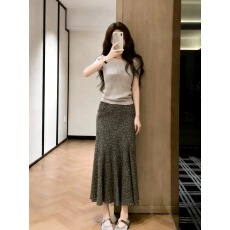 2026超火春季穿搭一整套小香风大方得体绝美碎花半身裙两件套装女