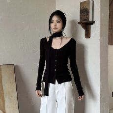 批发官图实价 纯欲辣妹风长袖T恤女秋<b class='q'>冬</b>新款修身显瘦内搭打底衫上衣