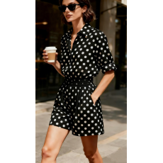 批发新款<b class='q'>波点</b><b class='q'>衬衣</b>套装