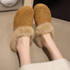 批发2025<b class='q'>秋</b>冬季新款包头毛毛拖鞋鞋货号