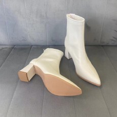批发秋冬方头粗跟裸靴<b class='q'>气质</b>百搭瘦瘦靴高跟鞋女靴货号