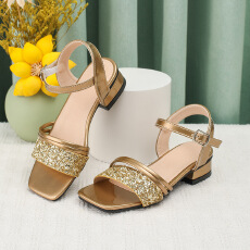 批发2025新款<b class='q'>夏</b>季女童凉鞋镂空透气货号