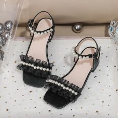 批发2025<b class='q'>夏</b>季新款女童凉鞋软底珍珠货号