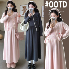 批发实拍新款大码<b class='q'>孕妇装</b>刺绣针织<b class='q'>孕妇</b><b class='q'>上衣</b>＋吊带裙两件套<b class='q'>孕妇</b><b class='q'>毛衣</b>套装