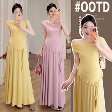 批发实拍2026新品孕妇装修身显瘦纯棉孕妇套装<b class='q'>韩版</b>大码针织孕妇两件套