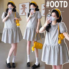 批发实拍2026新款孕妇装韩版小个子<b class='q'>纯棉</b>孕妇<b class='q'>连衣裙</b>减龄波点印花公主裙