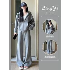 批发运动套装女秋季学生<b class='q'>韩版</b>宽松时尚网红卫衣休闲两件套跑步服