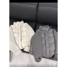 批发针织拼接羽绒服