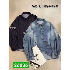 批发重工刺绣<b class='q'>牛仔</b><b class='q'>衬衣</b>