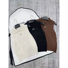 批发实拍图CH彩点混色<b class='q'>翻领</b>针织背心