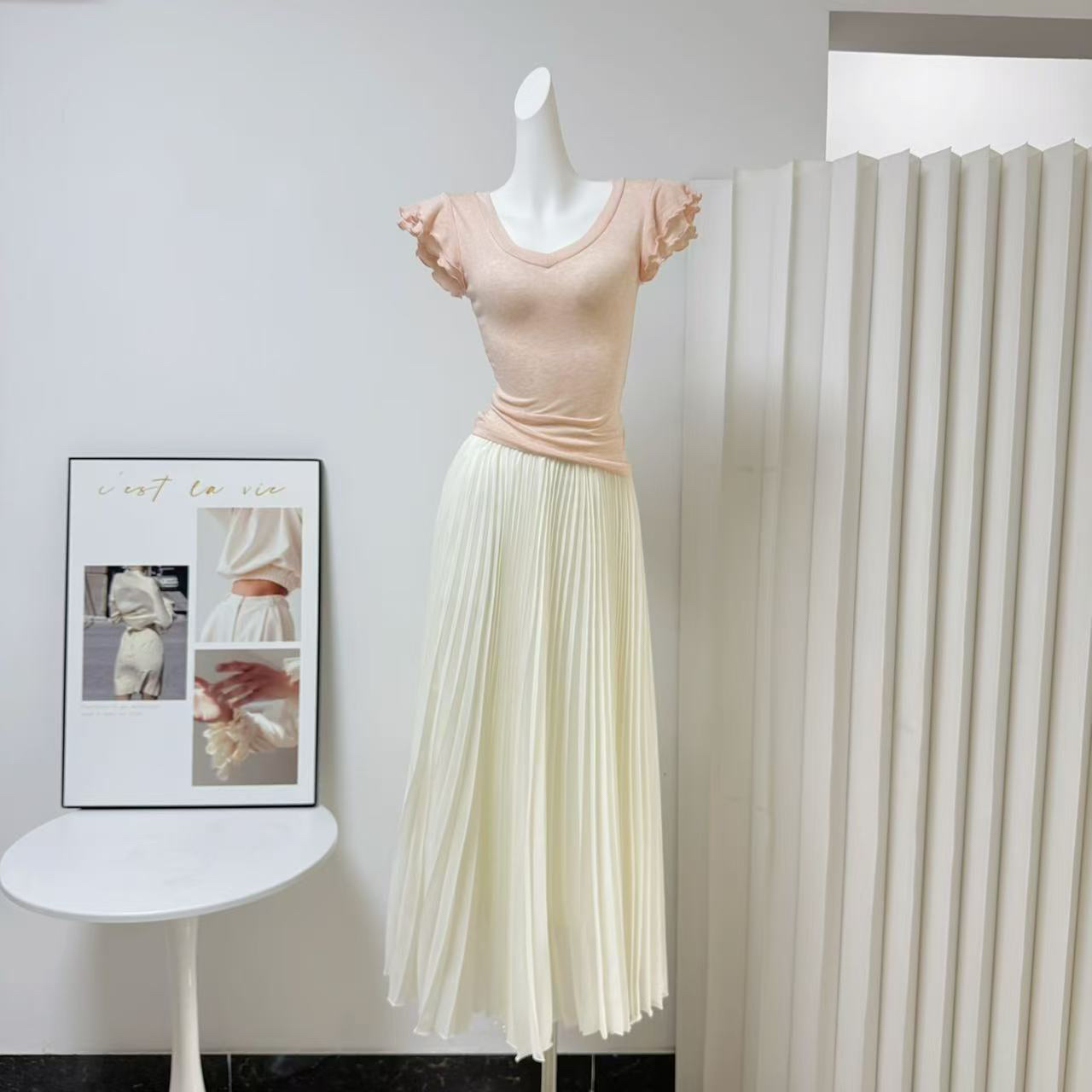 okmashop 구름 뮤 S tee 라이 경기 서울 아마 V넥 티셔츠 여성 여름 순수한 욕망 섹시함 몸매 가꾸기 맨위