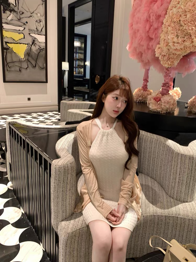m900 행침 목 드레스 2026 여름 새로운 순수한 욕망 바람 몸매 가꾸기 슬림해 보이는 A라인 스커트 품격 작은 키 미니 스커트