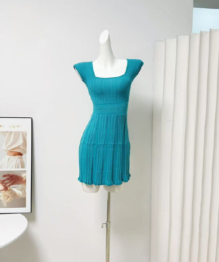 farte shop 활력 소다 관대 한 칼라 작은 표지 소매 여성 드레스 봄 여름 허리 수축 중 미니 스커트