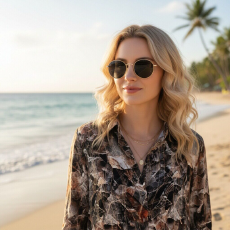 批发春季ins潮女装花衬衫港风长袖衬衣日系沙滩度假薄款