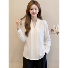 批发简约干练名媛气质<b class='q'>衬衣</b>小衫春夏设计感新款修身显瘦<b class='q'>职业</b>工服衬