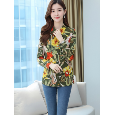 批发春季ins潮女装花衬衫港风<b class='q'>长袖</b>衬衣日系沙滩度假薄款上衣