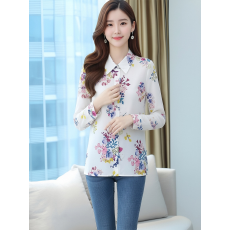 批发春季ins潮女装花衬衫港风<b class='q'>长袖</b>衬衣日系沙滩度假薄款上衣