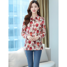 批发春季ins潮女装花衬衫港风<b class='q'>长袖</b>衬衣日系沙滩度假薄款上衣