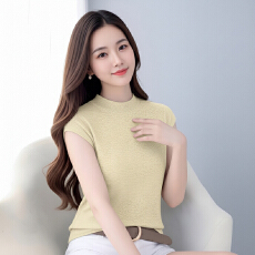 批发<b class='q'>韩版</b>卷边小飞袖针织T恤女2025秋季新款设计感小众显瘦百搭<b class='q'>打底衫</b>