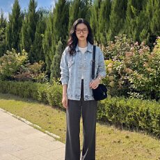 批发实拍 牛仔外套女2026春秋款复古潮ins宽松设计感上衣小众长袖