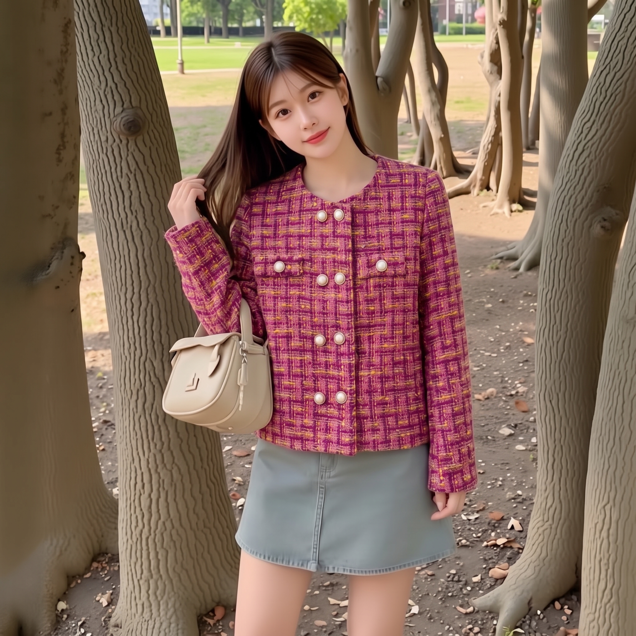 学院风设计感气质上衣高级感名媛法式彩色编织小香风外套女 服裝批發女裝批發服飾貨源