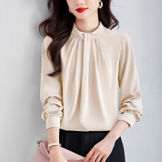 批发实拍2026新款欧货时尚漂亮长袖衬衫设计感气质通勤缎面女士衬衫