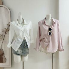 批发FORNI/YOYO 盐系<b class='q'>男</b>友衫 <b class='q'>长袖</b>翻领慵懒风高级设计<b class='q'>衬衫</b>