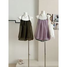 批发WITHMIN 森系复古吊带背心女2026夏季新款宽松显瘦百搭无袖女上衣