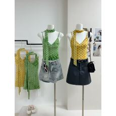 批发Okaaay【3/23 晚20点 限时95折】【伊甸园游记】波点V领吊带背心