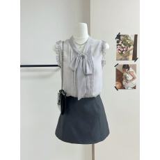 批发红人馆a字半身裙女2026新款夏季包臀裙子小个子灰色高腰显瘦短裙