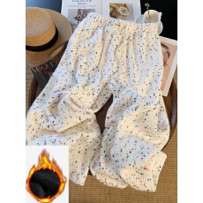 批发实拍一条过冬加绒裤2025冬季新款星星加厚保暖休闲卫裤