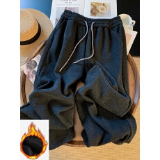 批发实拍2025一件过冬冬季加绒加厚羊羔绒卫裤女保暖北极绒棉裤休闲裤