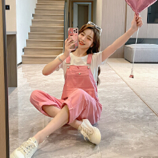 批发<b class='q'>背带裤</b>女2026年夏装新款时尚洋气连体裤休闲直筒裤小个子显瘦裤子