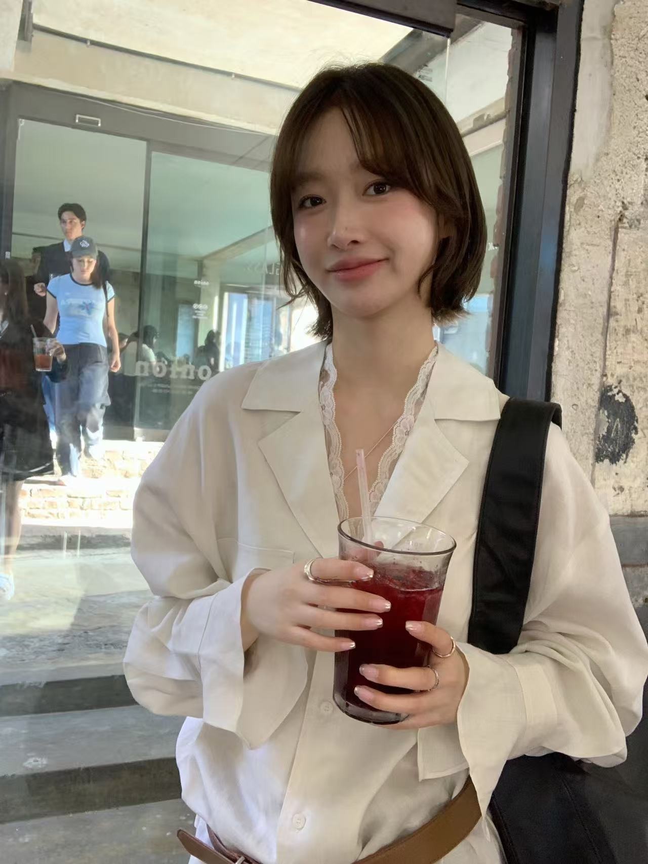 있음 선적 다용도 달콤함 정장 칼라 싱글 줄 버튼 셔츠