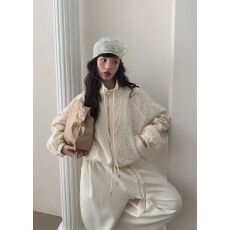 批发chic百搭小众刺绣<b class='q'>蕾丝</b>风衣外套