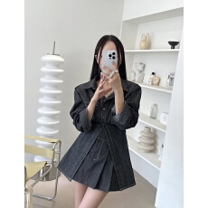 批发气质<b class='q'>衬衫</b>+松紧腰裙裤套装